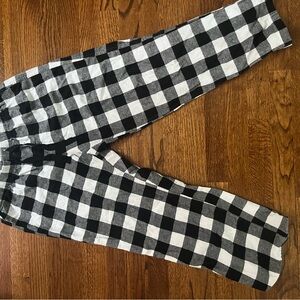 J. Crew Black and White Checkered Pants